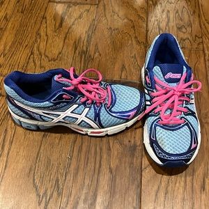 ASICS blue & pink T4B6N duo max gel running shoes